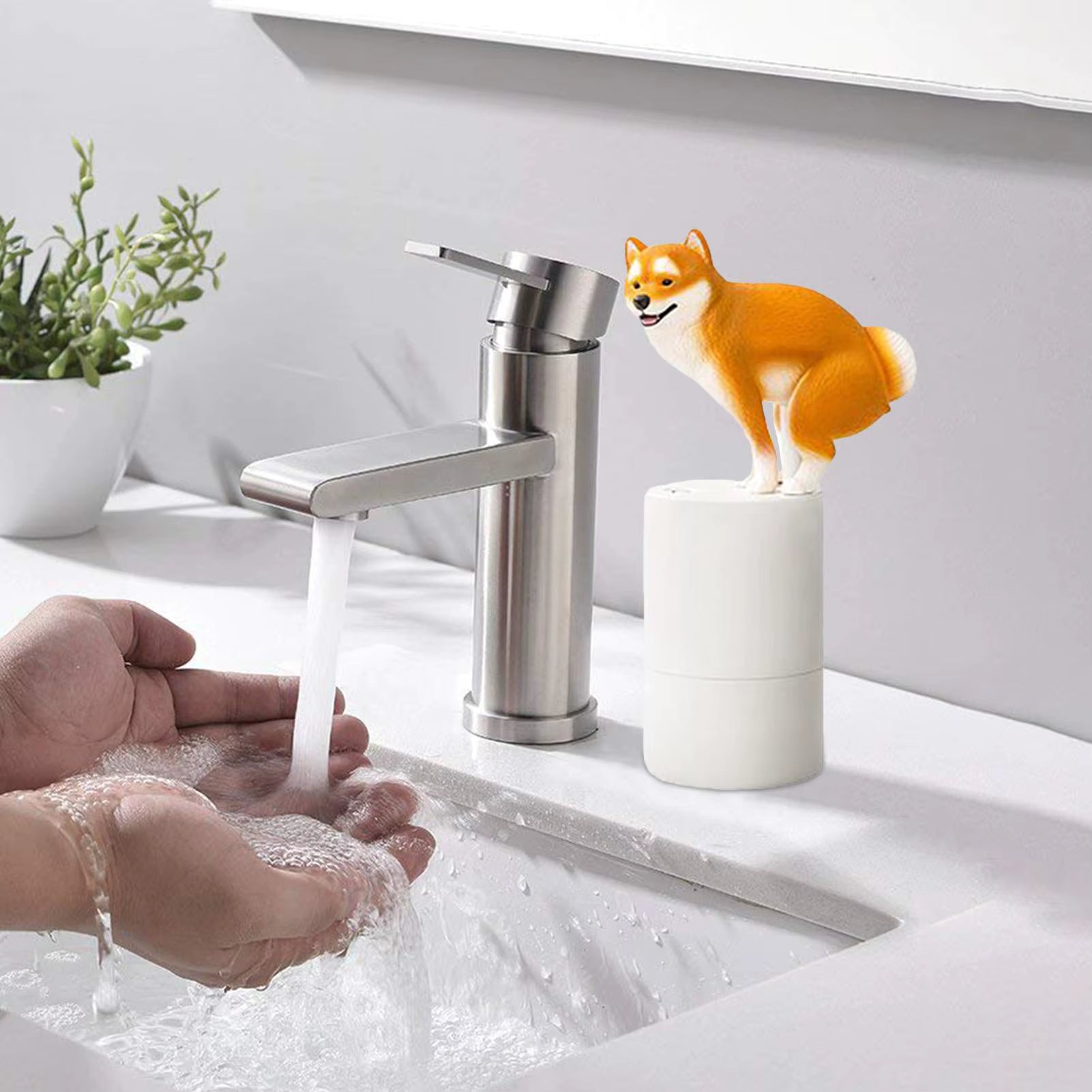 Mini Automatic Foam Soap Dispenser dog – Touchless, USB-Rechargeable & Travel-Friendly