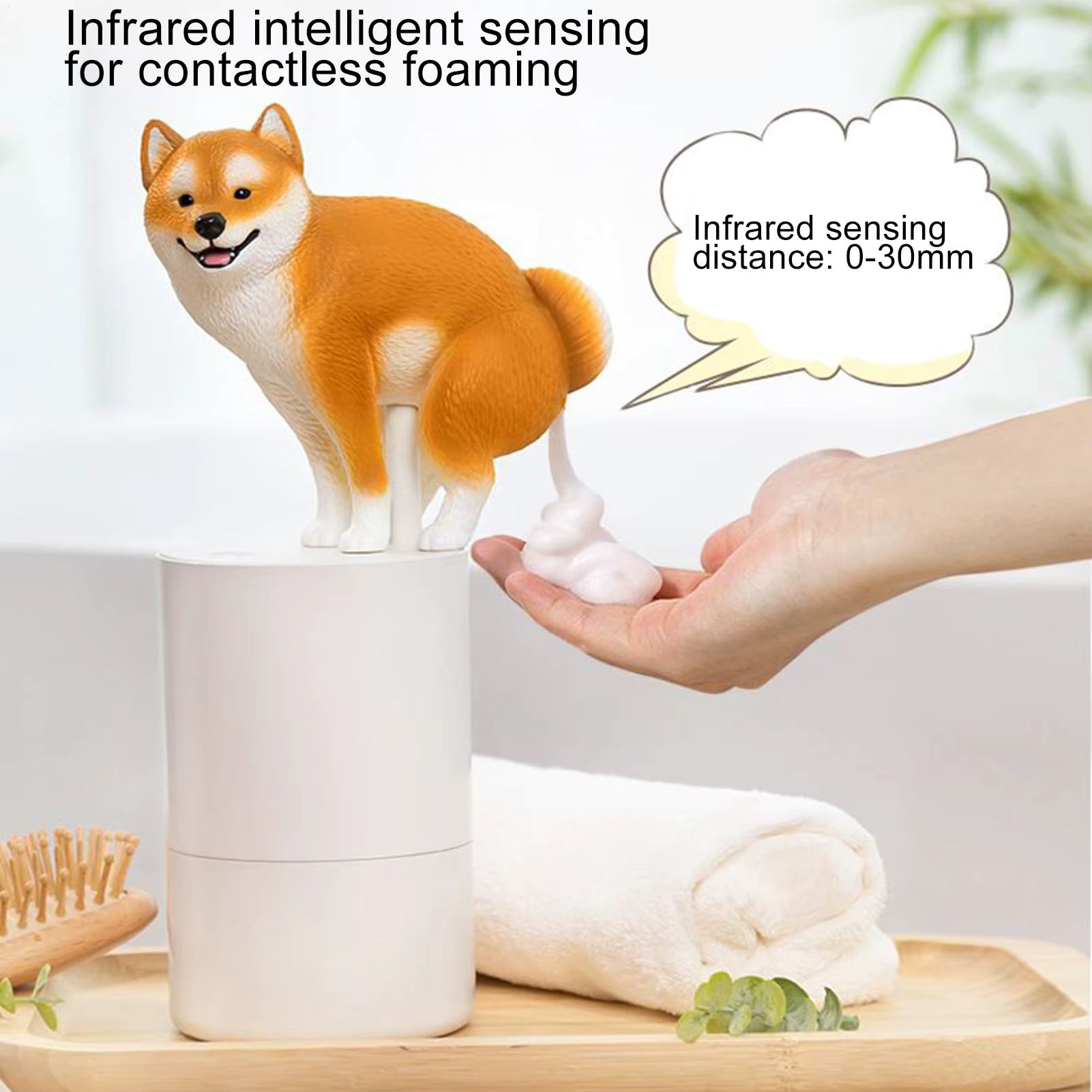 Mini Automatic Foam Soap Dispenser dog – Touchless, USB-Rechargeable & Travel-Friendly